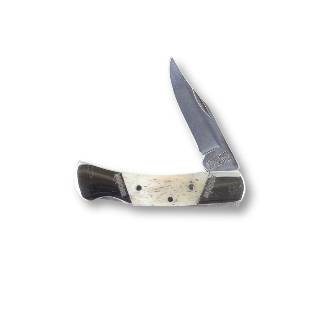 White Bone Lockback- 3 1/8